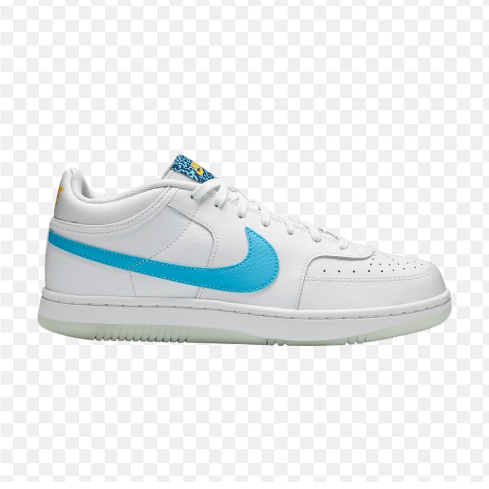 Nike mens White and Sky Blue Sneakers